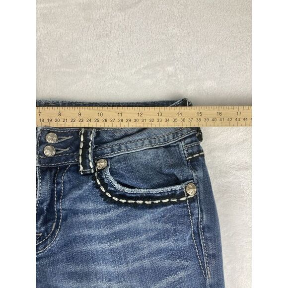 Miss Me Jeans Women's Bootcut Medium Wash Blue Low Rise Jeans Size 29 - Picture 4 of 15